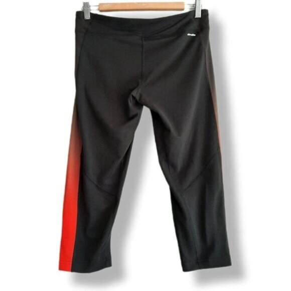 ADIDAS Climalite 3/4 Capri Leggings Ombre Side Tape Sz M - Picture 7 of 13
